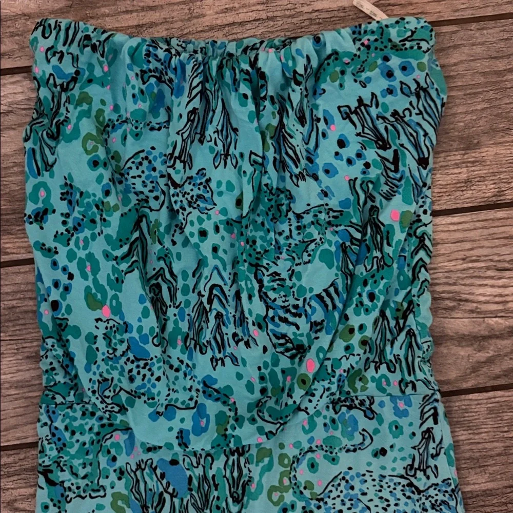 Lilly Pulitzer Marlisa Morada Strapless Maxi Dress Escape to The Everglades XS - Picture 2 of 3